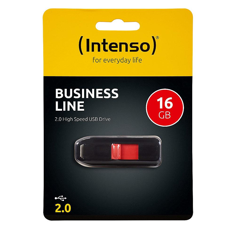 Intenso 16GB Business Line USB 2.0 Stick schwarz/rot