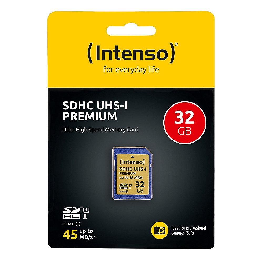 Intenso 32 GB SDHC Speicherkarte (45 MB/s, Class 10, UHS-I)