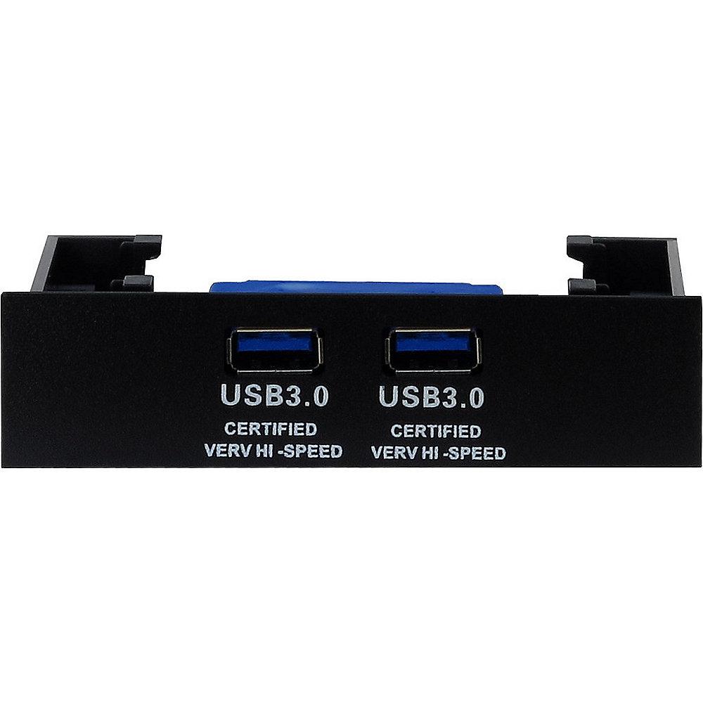 InterTech 3,5" USB 3.0 Frontpanel mit 1x 2,5" Einbaurahmen schwarz