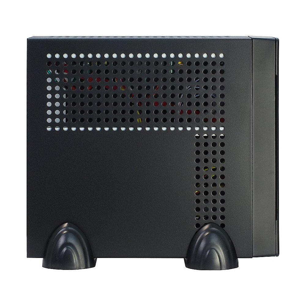 InterTech ITX E-3002 Gehäuse mini-ITX - Schwarz (60Watt Netzteil)