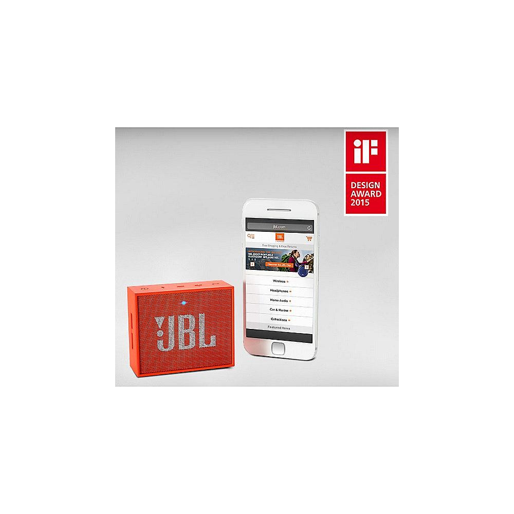 JBL GO Orange Ultraportabler Bluetooth Lautsprecher