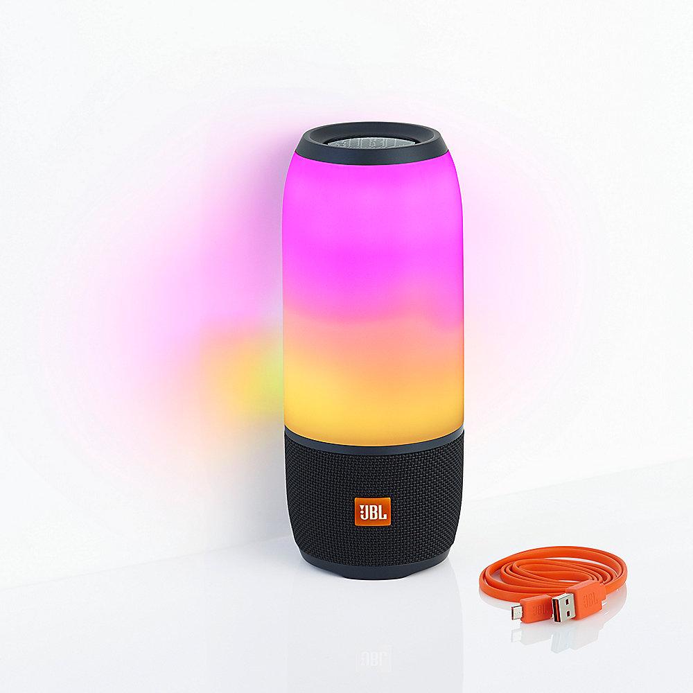 JBL Pulse 3 Bluetooth-Lautsprecher LED-Beleuchtung schwarz spritzgeschützt IPX7