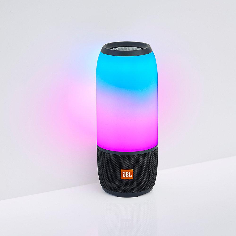 JBL Pulse 3 Bluetooth-Lautsprecher LED-Beleuchtung schwarz spritzgeschützt IPX7, JBL, Pulse, 3, Bluetooth-Lautsprecher, LED-Beleuchtung, schwarz, spritzgeschützt, IPX7