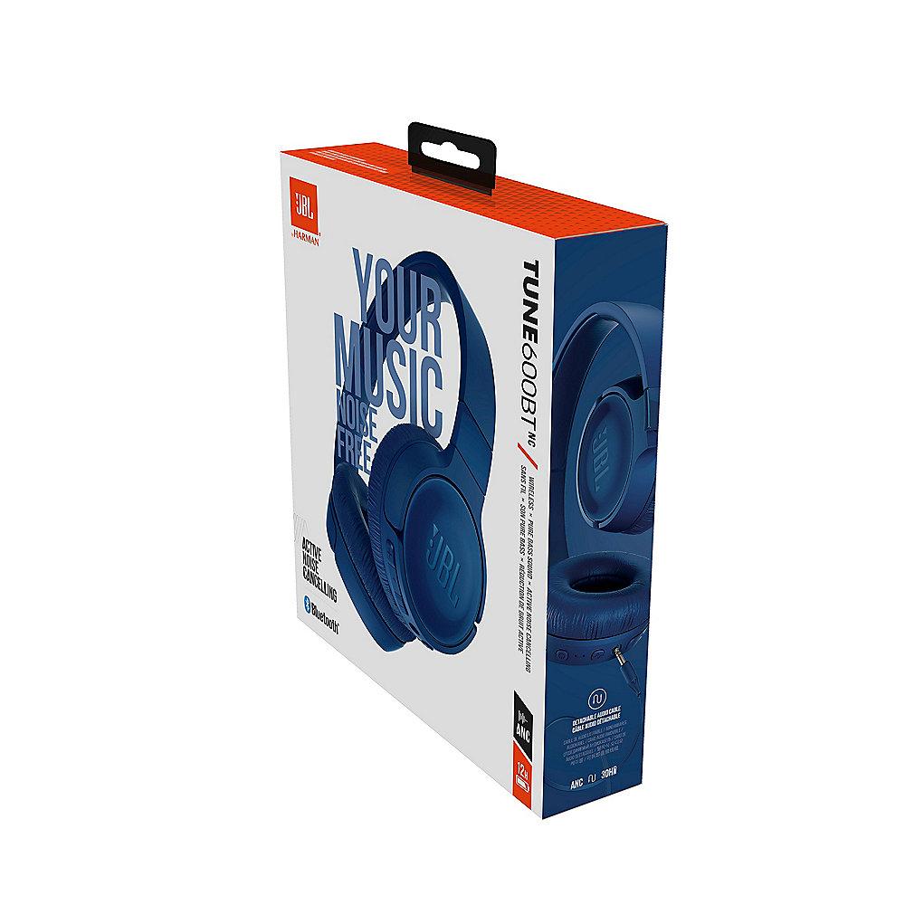 JBL TUNE 600BTNC Blau - On Ear-Noise-Cancelling Bluetooth Kopfhörer Mikrofon