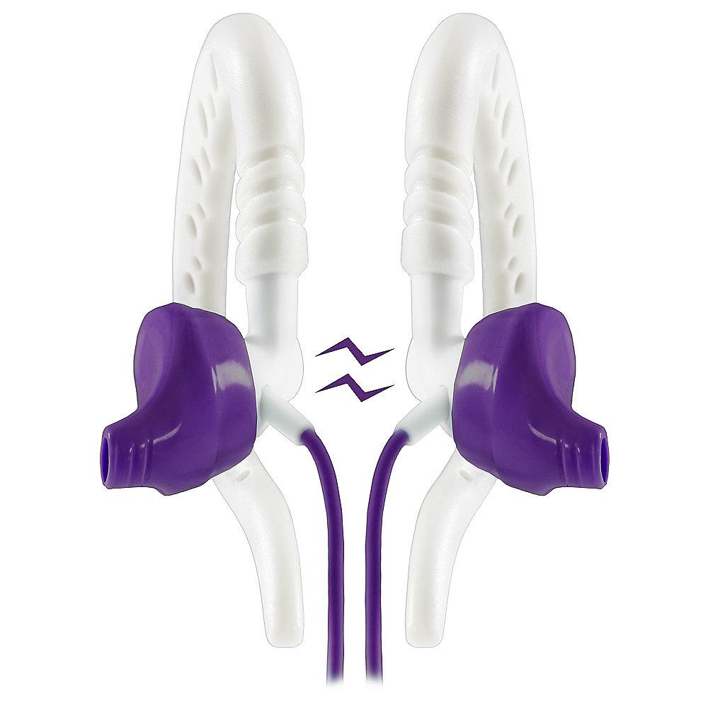 JBL Yurbuds Focus 400 - Sport-In Ear-Kopfhörer (Ohrbügel) Mikro/Fernb. lila/weiß