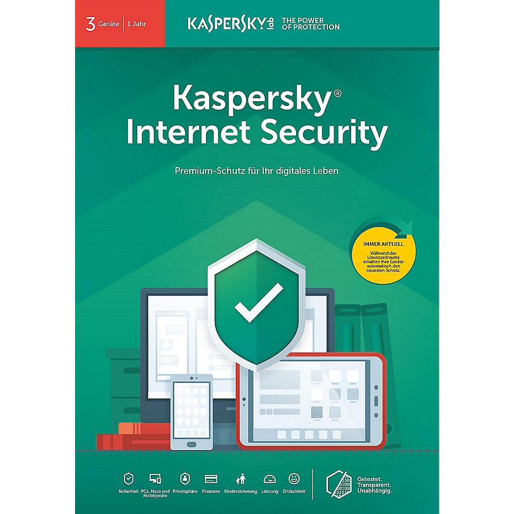 Kaspersky Internet Security 3Geräte 1Jahr Minibox