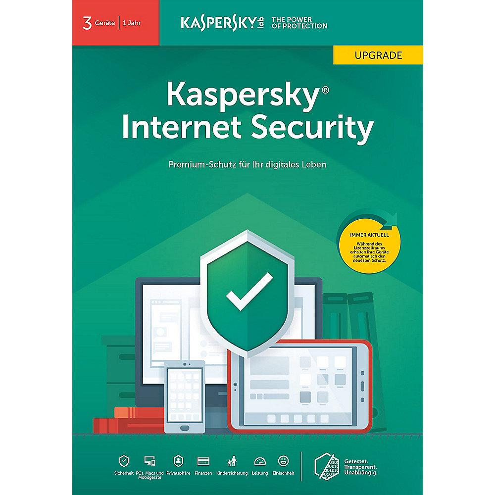Kaspersky Internet Security Upgrade 3Geräte 1Jahr Minibox