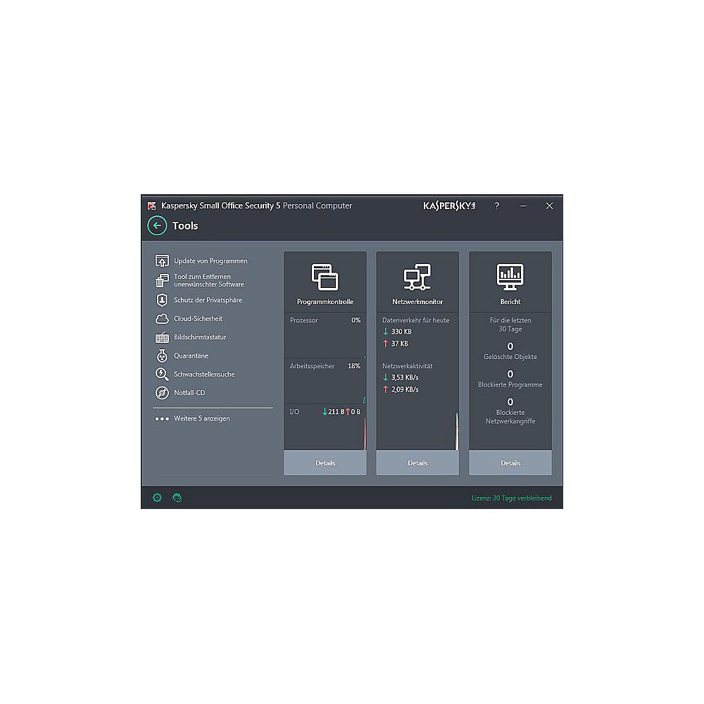 Kaspersky Small Office Security V5.0 Renewal Lizenz 15-19User 1 Jahr