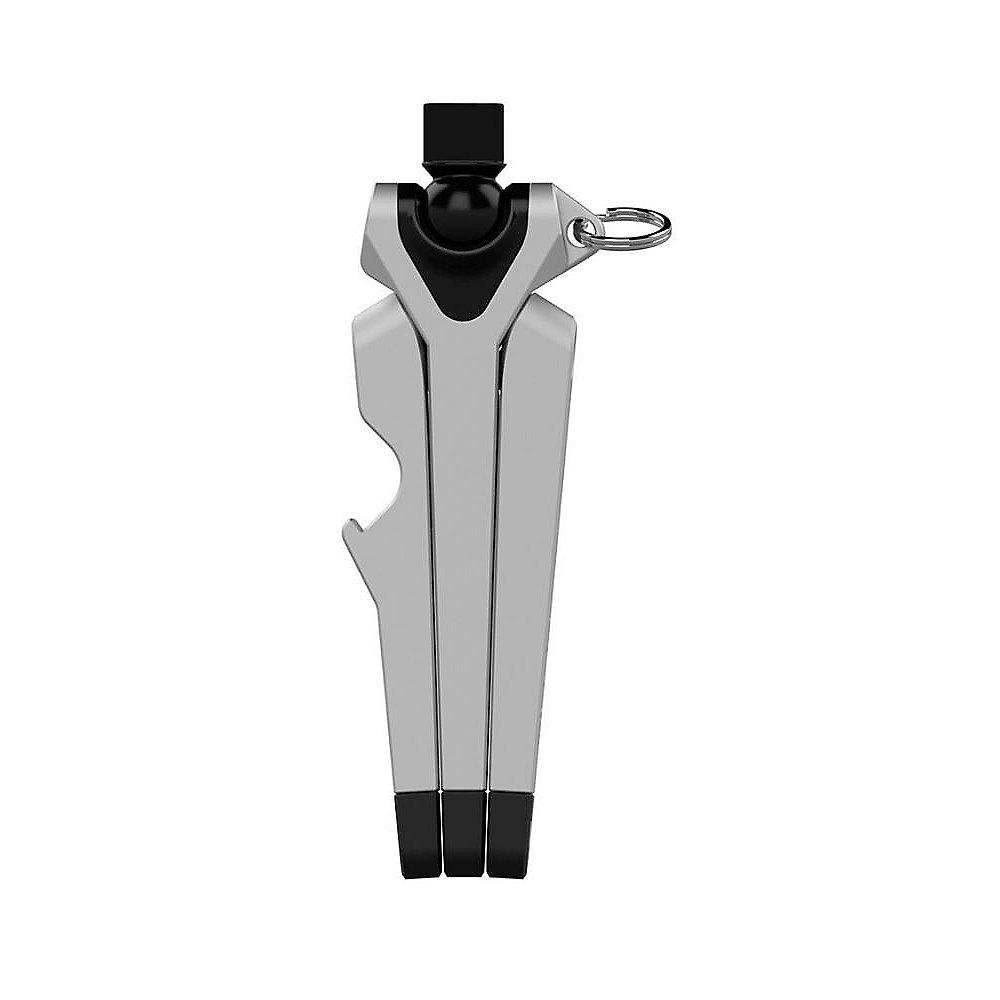 Kenu Stance Kompaktstativ für Smartphones mit USB-C, silber/schwarz