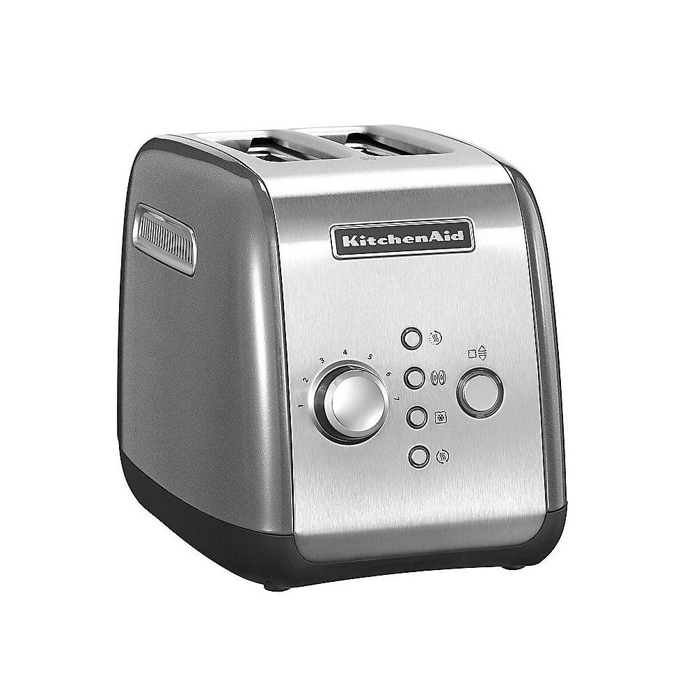KitchenAid 5KMT221ECU 2-Scheiben Toaster 1.100W contur silber, KitchenAid, 5KMT221ECU, 2-Scheiben, Toaster, 1.100W, contur, silber