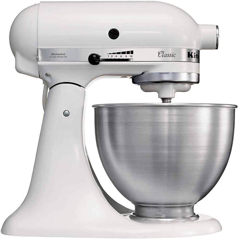 KitchenAid CLASSIC 5K45SS EWH Küchenmaschine weiss & Cookie Set