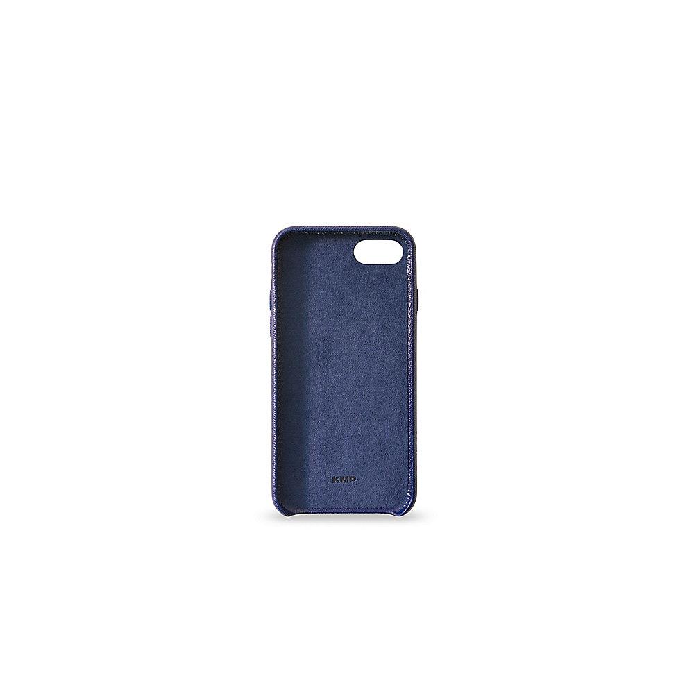 KMP Leder Case für iPhone 8, blau