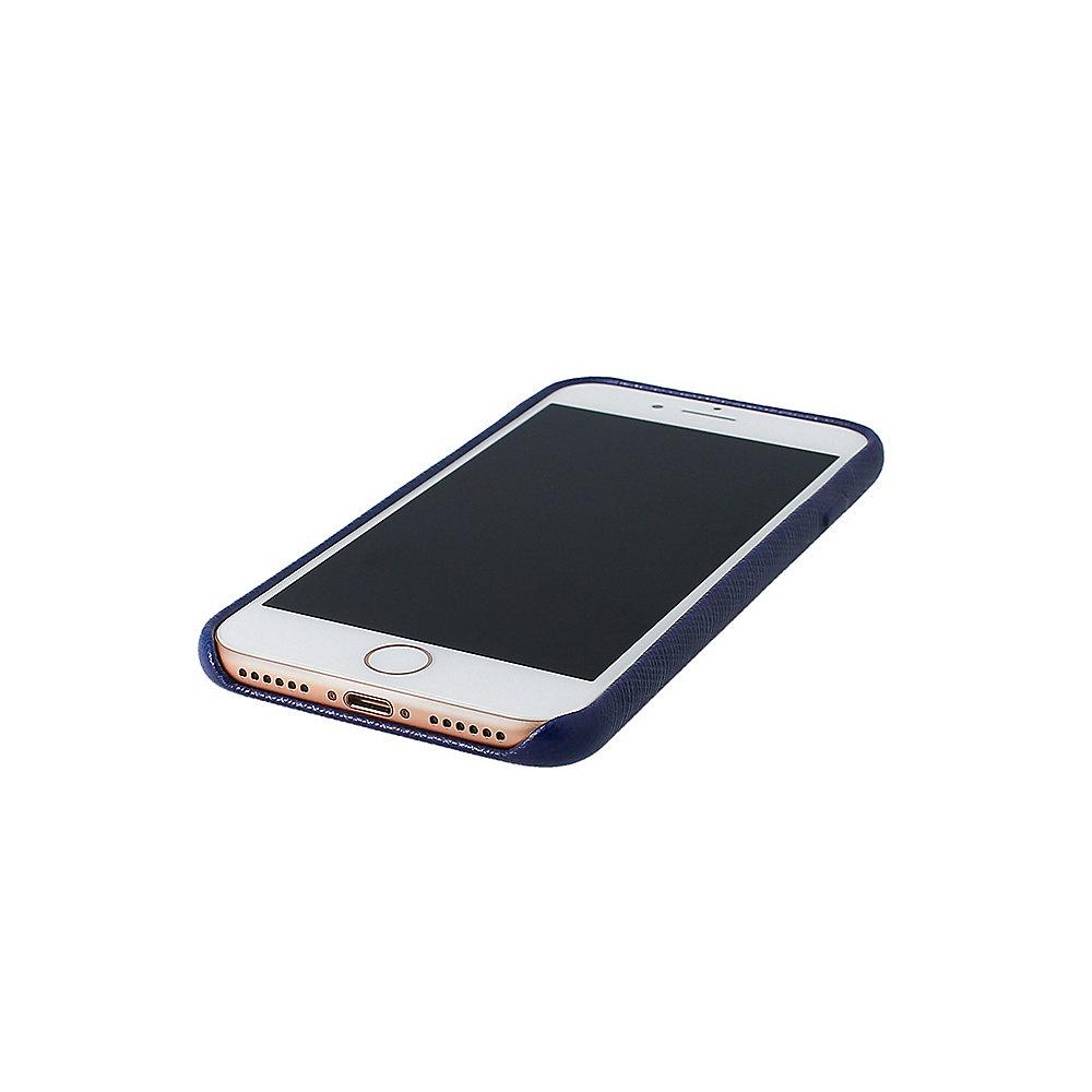 KMP Leder Case für iPhone 8, blau