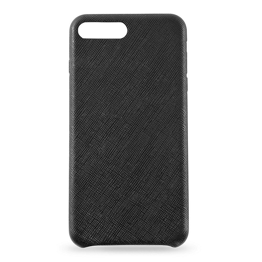 KMP Leder Case für iPhone 8 Plus, schwarz, KMP, Leder, Case, iPhone, 8, Plus, schwarz