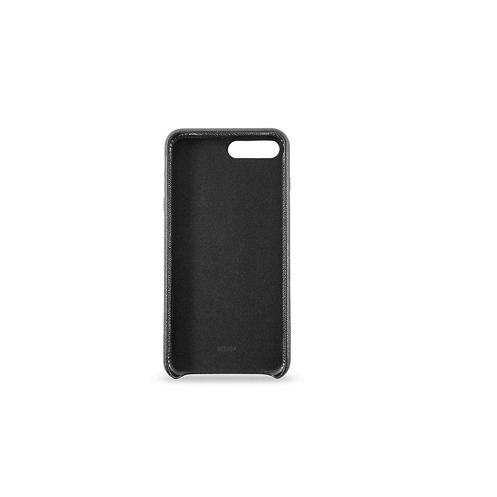 KMP Leder Case für iPhone 8 Plus, schwarz, KMP, Leder, Case, iPhone, 8, Plus, schwarz