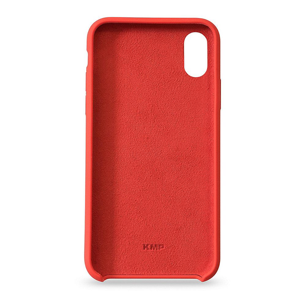 KMP Silikon Case Velvety Premium für iPhone X, rot, KMP, Silikon, Case, Velvety, Premium, iPhone, X, rot