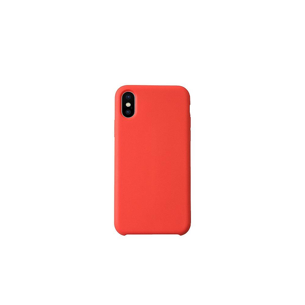 KMP Silikon Case Velvety Premium für iPhone X, rot, KMP, Silikon, Case, Velvety, Premium, iPhone, X, rot