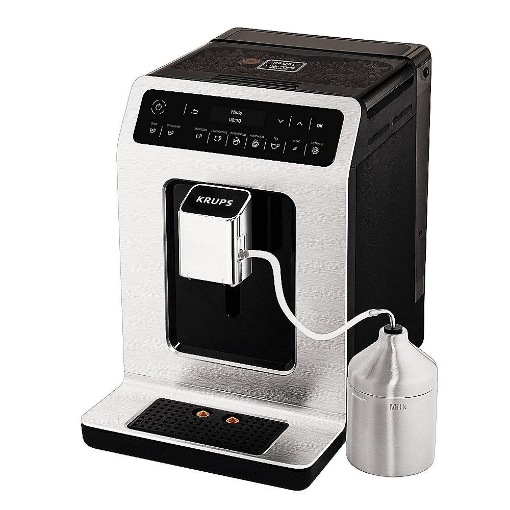 KRUPS EA891D Evidence One-Touch-Cappuccino Kaffeevollautomat Alu/Schwarz