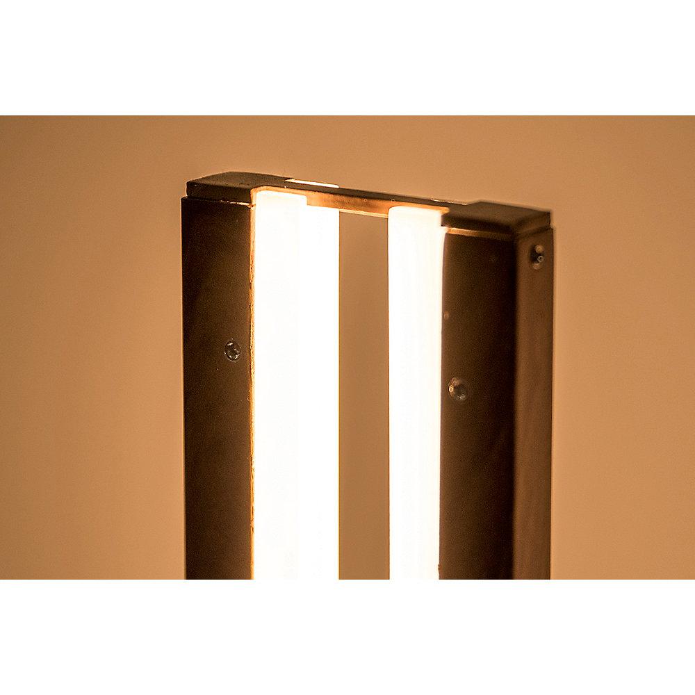 LED Universum Damon LED-Tischleuchte Holz & Beton dimmbar