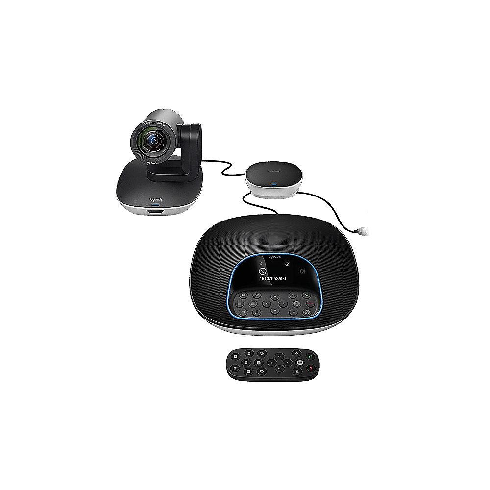 Logitech GROUP USB 2.0 ConferenceCam Kit schwarz Silber 960-001057