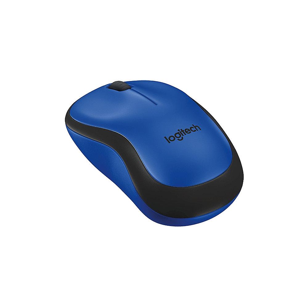 Logitech M220 Silent Geräuschlose Kabellose Maus Blau 910-004879