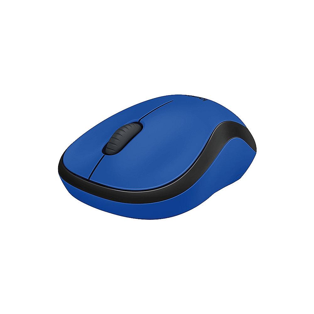 Logitech M220 Silent Geräuschlose Kabellose Maus Blau 910-004879