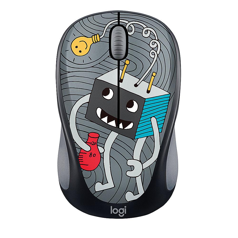 Logitech M238 Kabellose Mobile Maus Doodle Collection LIGHTBULB 910-005049