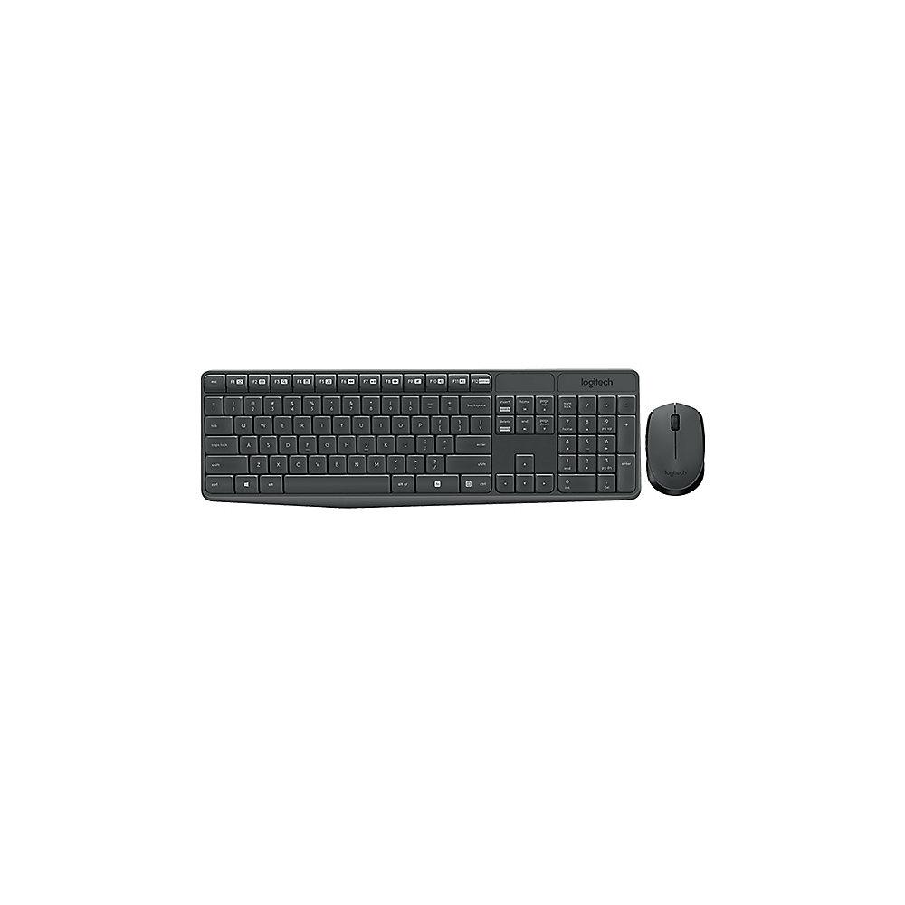 Logitech MK235 Kabellose Maus-Tastaturkombination CH Layout grau 920-007909