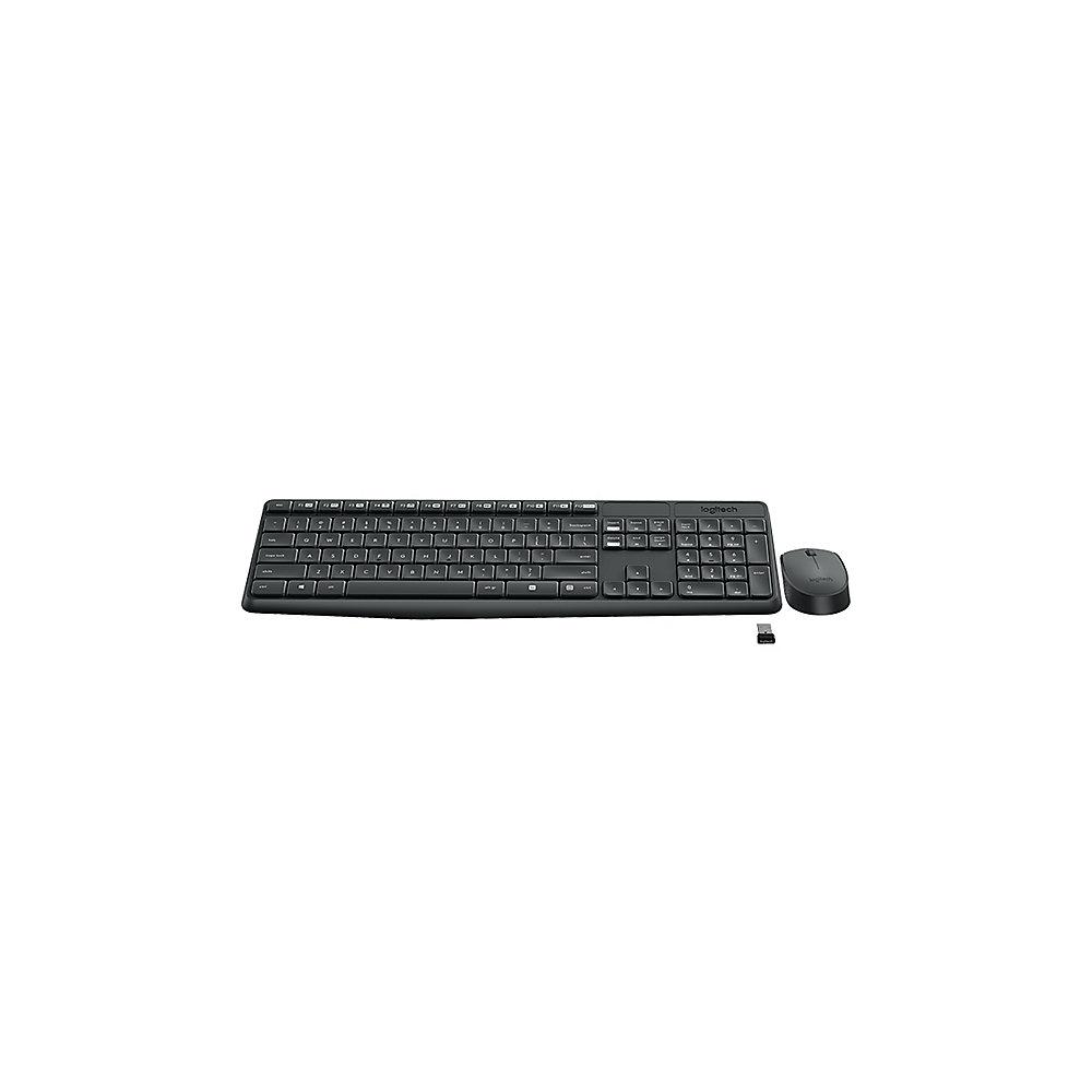 Logitech MK235 Kabellose Maus-Tastaturkombination CH Layout grau 920-007909