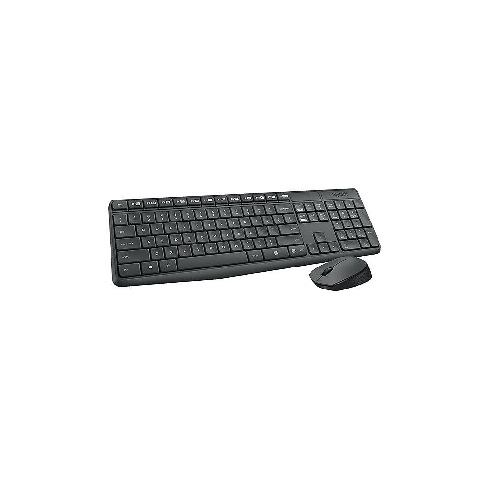 Logitech MK235 Kabellose Maus-Tastaturkombination CH Layout grau 920-007909