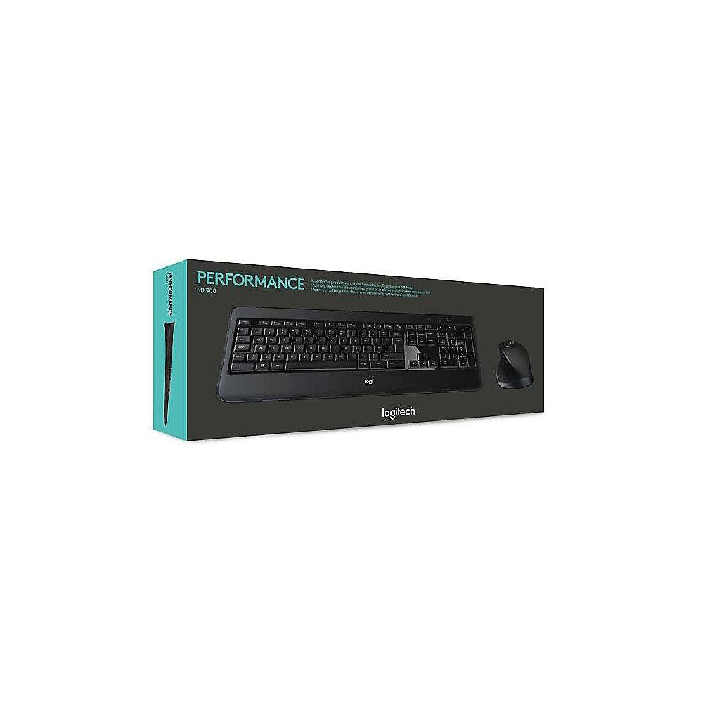 Logitech MX900 Performance Kabelloses Tastatur-Maus-Set Schwarz 920-008875