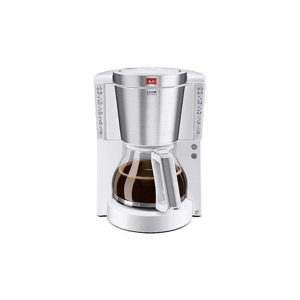 Melitta Look DeLuxe 1011-05 Kaffeemaschine weiß-Edelstahl