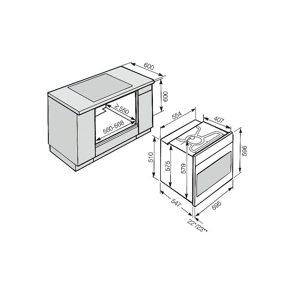 Miele H 6160 B Einbau-Backofen A  Edelstahl