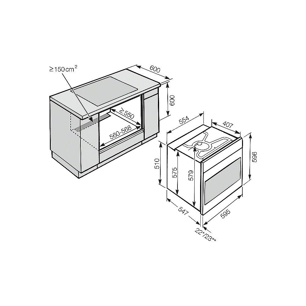 Miele H 6160 BP Einbau-Backofen A  Edelstahl