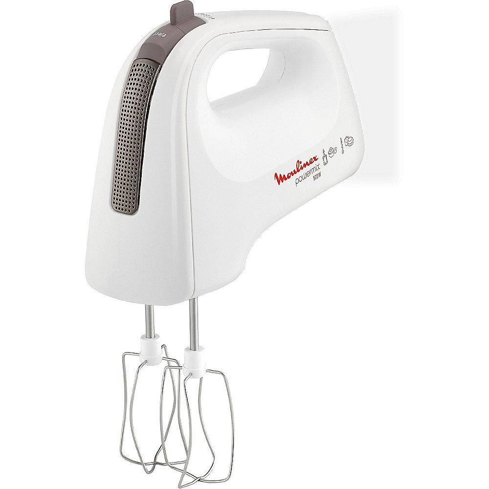 Moulinex HM6121 Powermix Deluxe Edelstahl Handmixer 500W weiß