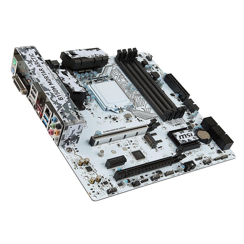 MSI B150M Mortar Arctic USB3.1/HDMI/DVI/M.2 B150 mATX Mainboard Sockel 1151