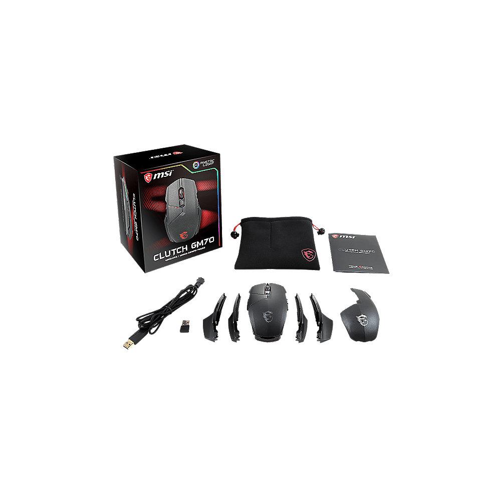 MSI Clutch GM70 Gaming Mouse schwarz, USB, MSI, Clutch, GM70, Gaming, Mouse, schwarz, USB