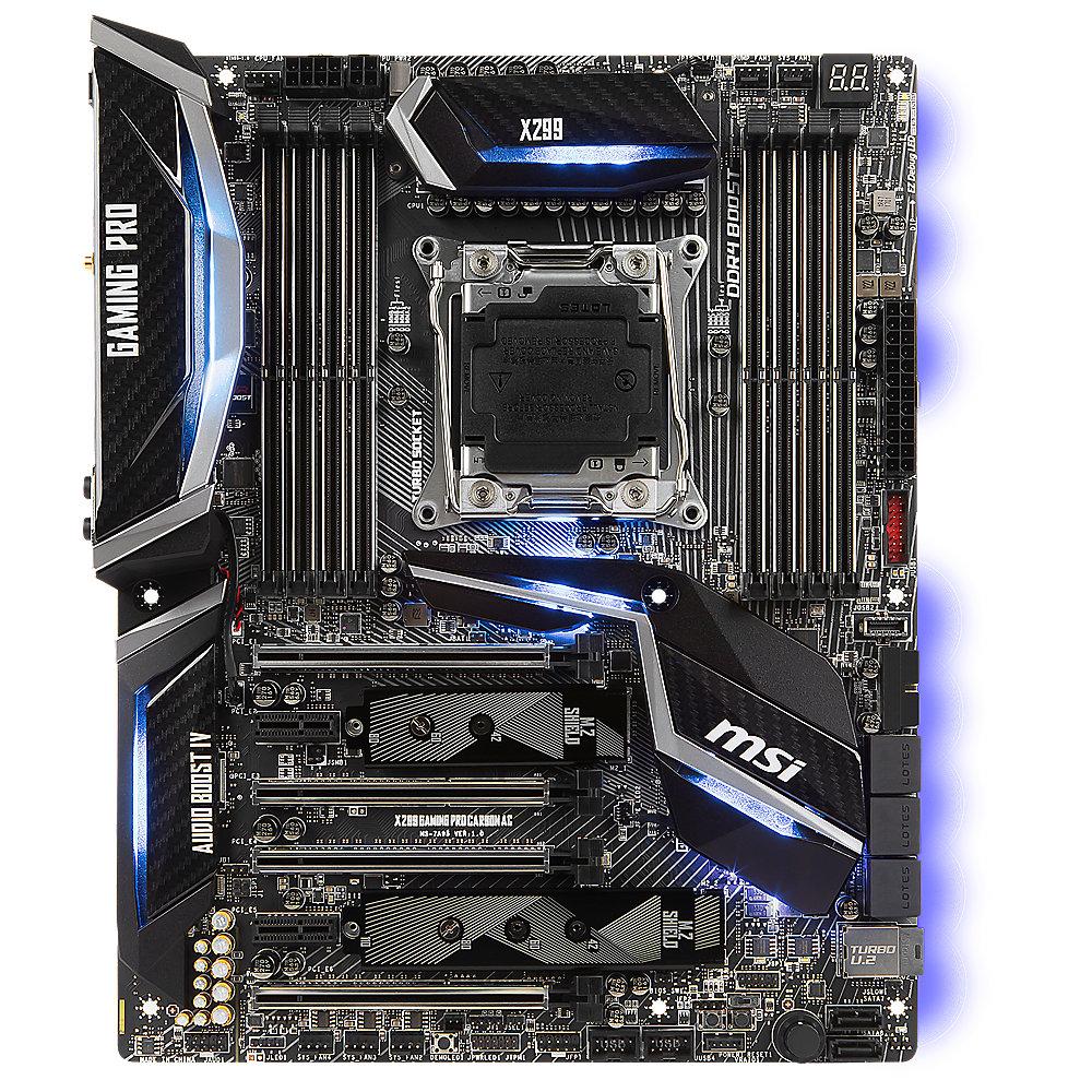 MSI X299 Gaming Pro Carbon AC ATX Mainboard Sockel 2066 USB3.1(C)/M.2/WLAN/BT