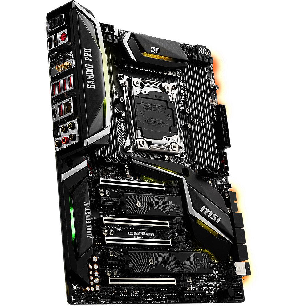 MSI X299 Gaming Pro Carbon AC ATX Mainboard Sockel 2066 USB3.1(C)/M.2/WLAN/BT