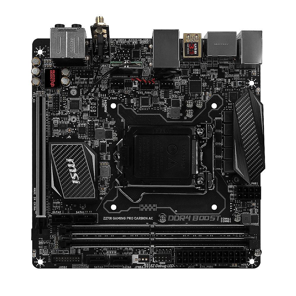 MSI Z270i Gaming Pro Carbon AC Mini-ITX Mainboard Sockel 1151 (Kabylake)