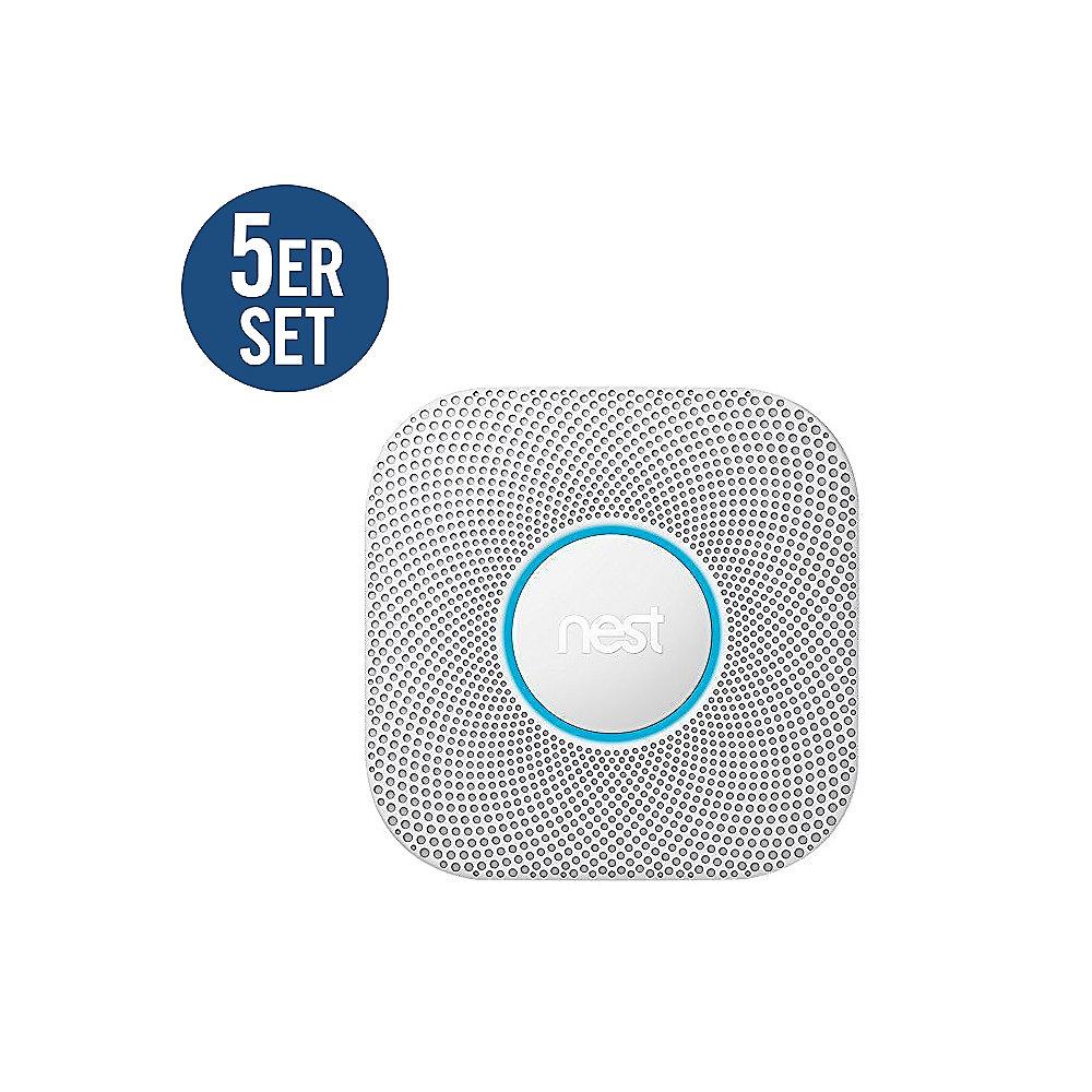 Nest Protect 5er Set Rauchmelder und Kohlenmonoxidmelder 2. Generation, Nest, Protect, 5er, Set, Rauchmelder, Kohlenmonoxidmelder, 2., Generation