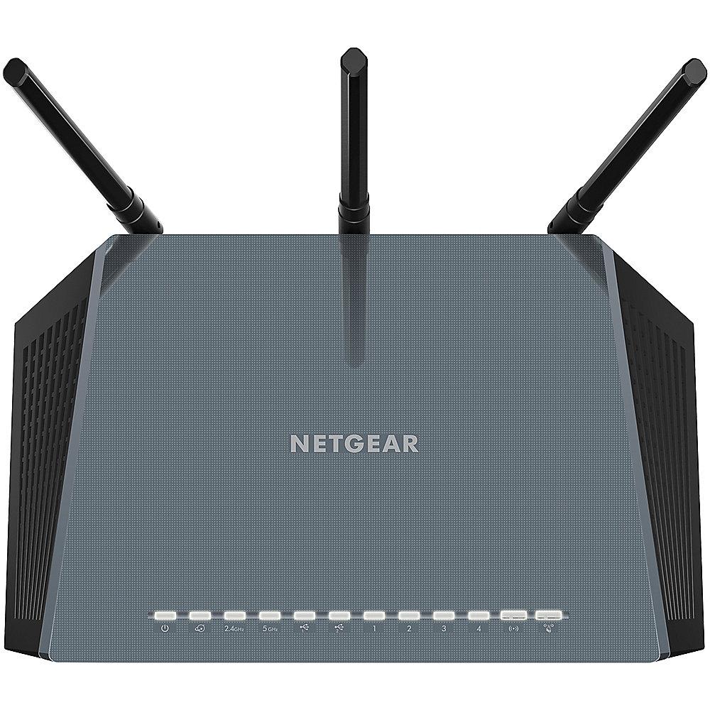 Netgear R6400 AC1750 Dualband Smart WLAN-ac Router schwarz USB3.0, Netgear, R6400, AC1750, Dualband, Smart, WLAN-ac, Router, schwarz, USB3.0