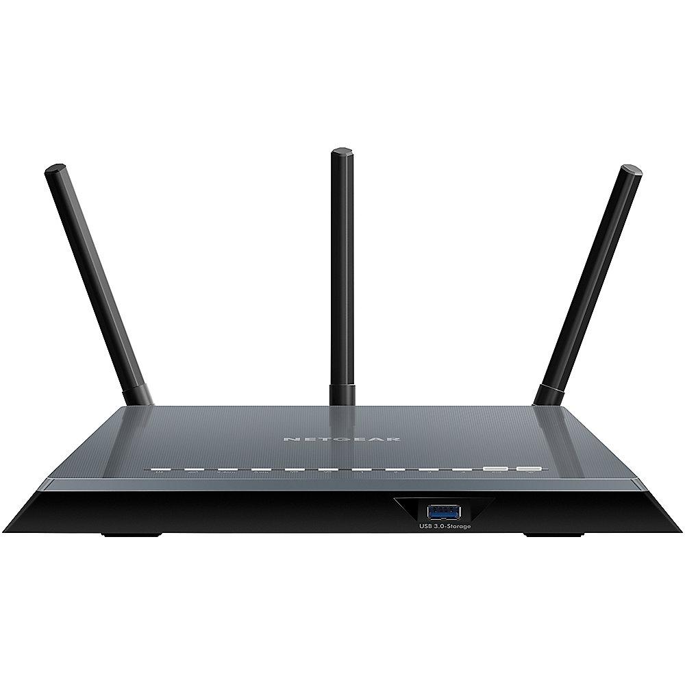 Netgear R6400 AC1750 Dualband Smart WLAN-ac Router schwarz USB3.0, Netgear, R6400, AC1750, Dualband, Smart, WLAN-ac, Router, schwarz, USB3.0