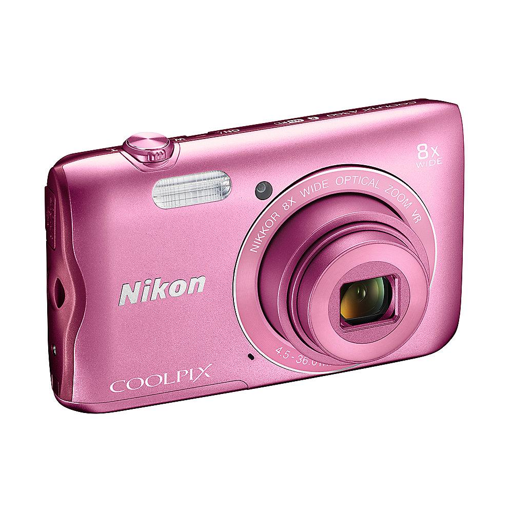 Nikon COOLPIX A300 Digitalkamera pink, Nikon, COOLPIX, A300, Digitalkamera, pink