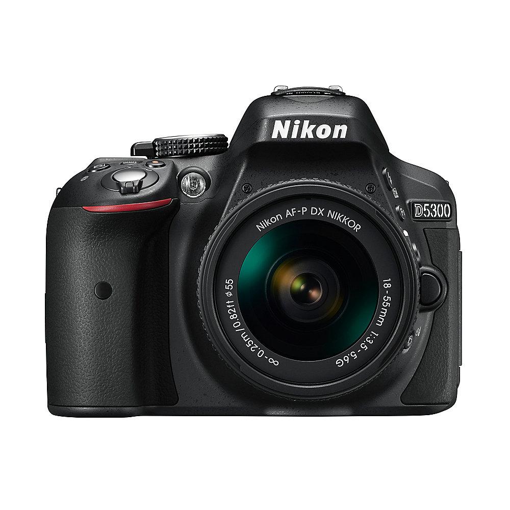 Nikon D5300 Kit AF-P DX 18-55mm VR Spiegelreflexkamera schwarz