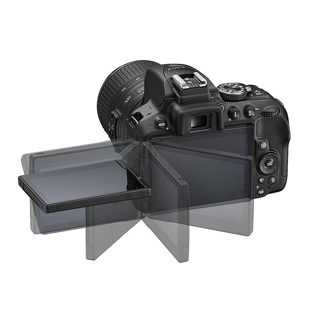 Nikon D5300 Kit AF-P DX 18-55mm VR Spiegelreflexkamera schwarz