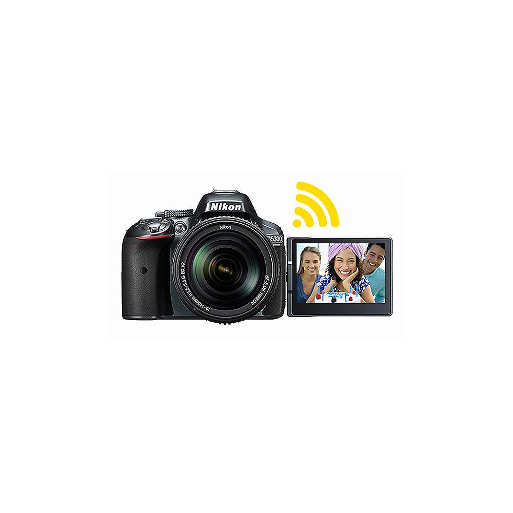 Nikon D5300 Kit AF-P DX 18-55mm VR Spiegelreflexkamera schwarz