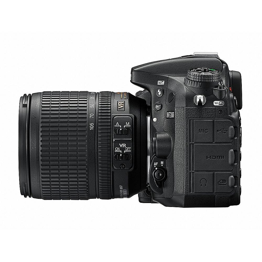 Nikon D7200 Kit AF-S 18-105mm 1:3,5-5,6 G ED VR Spiegelreflexkamera