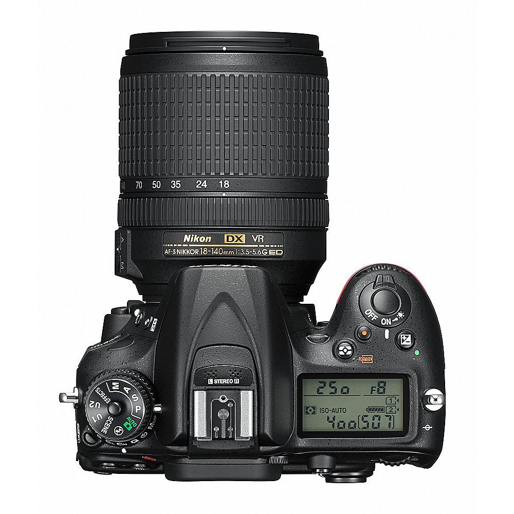 Nikon D7200 Kit AF-S 18-140mm 1:3,5-5,6 G ED VR Spiegelreflexkamera