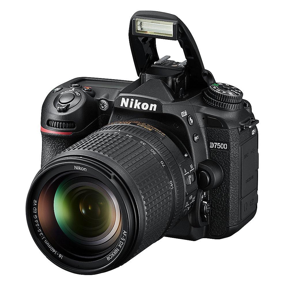 Nikon D7500 Kit AF-S DX 18-140mm f/3.5-5.6 VR Spiegelreflexkamera